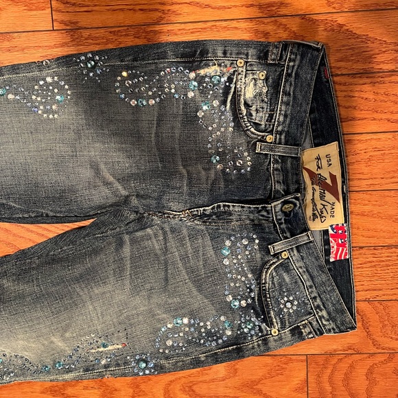 7 for all mankind custom crystal jeans. Limited edition - Picture 2 of 5